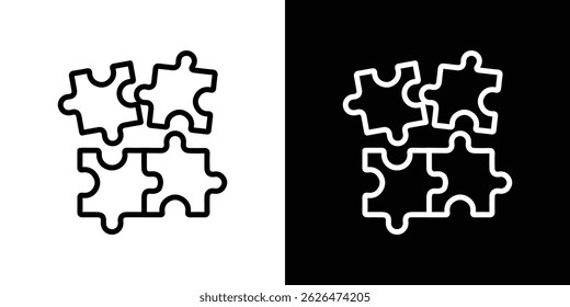 Puzzle icon symbol template for graphic and web design