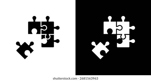 Símbolo de ícone de quebra- cabeça para modelos, web design e infográficos