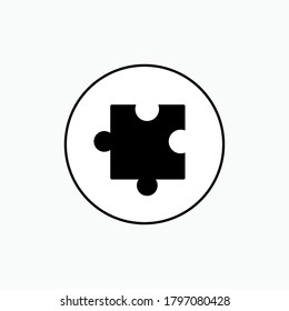 Icono del rompecabezas. Símbolo de trabajo de equipo. Signo de conexión - Vector.