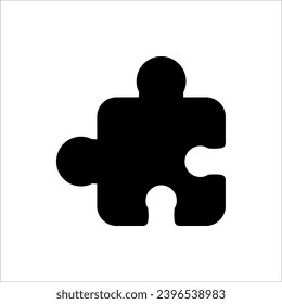 Icono del rompecabezas. Símbolo de trabajo en equipo. Señal de complementos. Plantilla de logotipo para sitio web, ui, aplicación. Estilo de contorno, plano y coloreado. Ilustración del vector sobre fondo blanco
