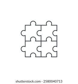 Puzzle icon. Teamwork symbol. Plugins sign icon symbol vector illustration isolated on white background
