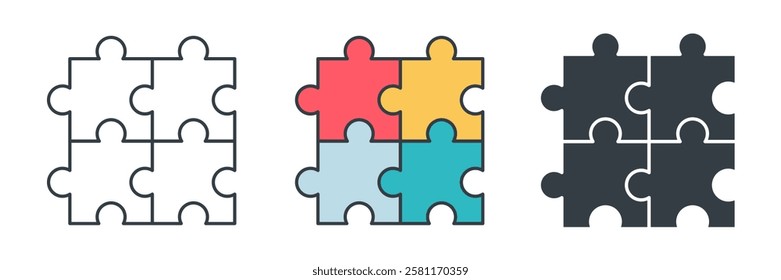 Puzzle icon. Teamwork symbol. Plugins sign icon symbol vector illustration isolated on white background