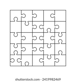 Puzzle icon. Teamwork symbol. Vector illustration
