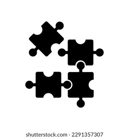 Plantilla de icono de rompecabezas editable. Símbolo de rompecabezas signo vectorial aislado en fondo blanco.eps