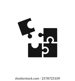 Puzzle icon Thin line art collection