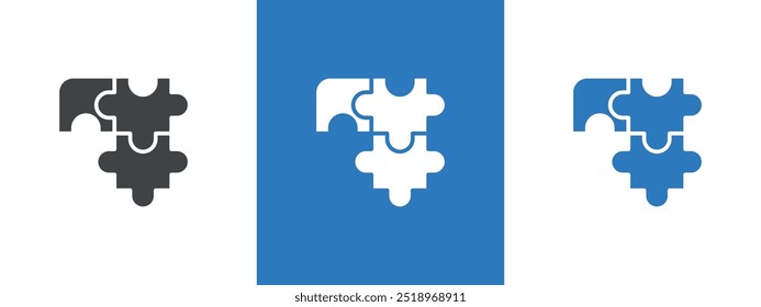 Puzzle icon thin line illustration