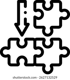 puzzle icon. Thin Linear Style Design Isolated On White Background