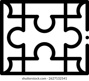 puzzle icon. Thin Linear Style Design Isolated On White Background