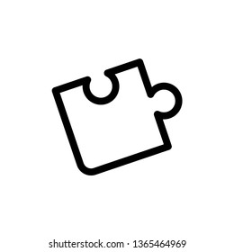 puzzle icon in trendy flat design 