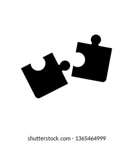 puzzle icon in trendy flat design 