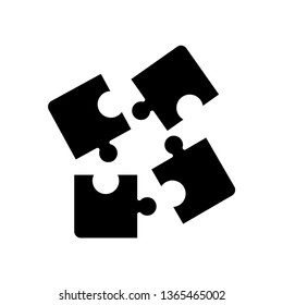 puzzle icon in trendy flat design 