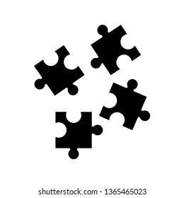 puzzle icon in trendy flat design 