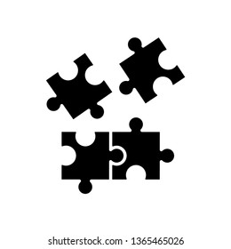 puzzle icon in trendy flat design 