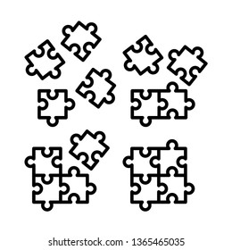Rätsel-Symbol in trendigem Flachdesign 