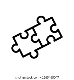 puzzle icon in trendy flat design 