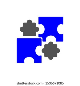puzzle icon in trendy flat design