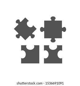 puzzle icon in trendy flat design