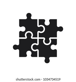 puzzle icon in trendy flat style 
