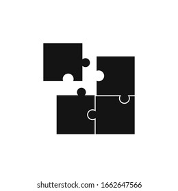 Icono de rompecabezas en diseño de estilo plano. Ilustración gráfica vectorial. Icono del rompecabezas.