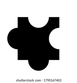 Icono de rompecabezas en la ilustración vectorial de moda de estilo plano. Icono de rompecabezas en negro. símbolo / icono para el diseño de su sitio web, logotipo, aplicación, interfaz de usuario.