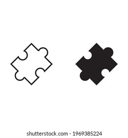 Puzzle Icon in trendy flat style isolated on white background