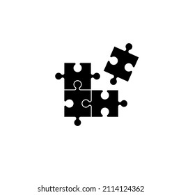 Puzzle icon in trendy flat style design. Vector graphic illustration. Puzzle icon for website design, logo, app, and ui. Vector file. EPS 10.