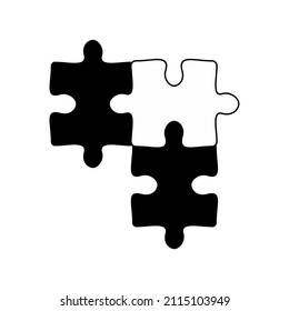 Puzzle icon in trendy flat style design. Vector graphic illustration. Puzzle icon for website, logo, app and UI design. vector file