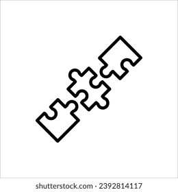 Icono de rompecabezas en diseño de estilo plano. Ilustración gráfica vectorial. aislado en fondo blanco