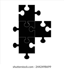 Puzzle icon in trendy flat style design. Vector graphic illustration. Puzzle icon for website design, logo, app, and ui. Vector file. EPS 10. 
