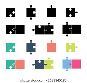 Puzzle icon in trendy flat style design. Vector graphic illustration. Puzzle icon for website design . eps  10