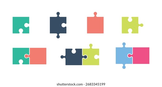 Ícone de quebra-cabeça em design estiloso na moda. Ilustração gráfica vetorial. Ícone de quebra-cabeça para design de site . eps 10
