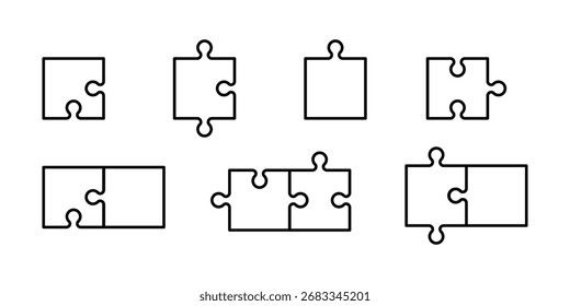 Puzzle icon in trendy flat style design. Vector graphic illustration. Puzzle icon for website design . eps  10