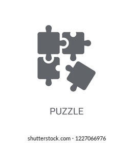Puzzle icon. Trendy Puzzle logo concept on white background from Startup Strategy and Success collection. Suitable for use on web apps, mobile apps and print media.