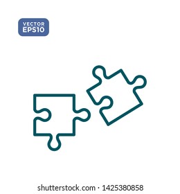puzzle icon in trendy vector illustration template