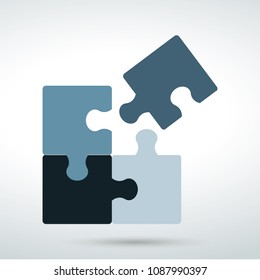 Puzzle icon vector