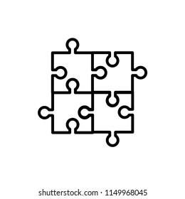 Puzzle icon vector 