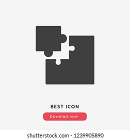 Puzzle icon vector