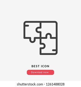 puzzle icon vector