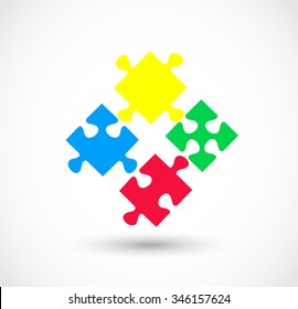 Puzzle icon vector