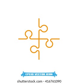 Puzzle icon vector.