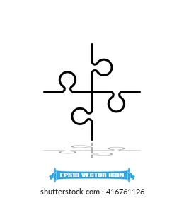 Puzzle icon vector