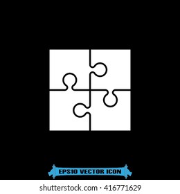 Puzzle icon vector.