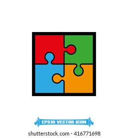 Puzzle icon vector