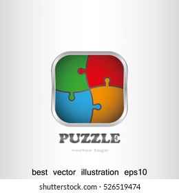 puzzle icon vector