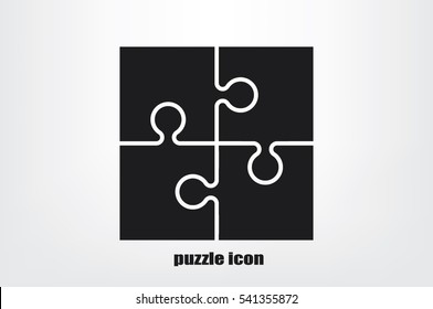 puzzle icon vector.