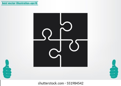 puzzle icon vector