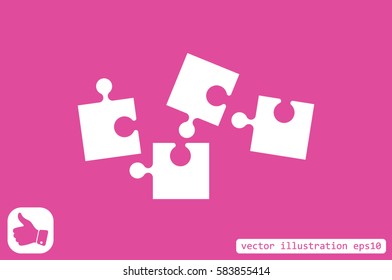 puzzle icon vector.