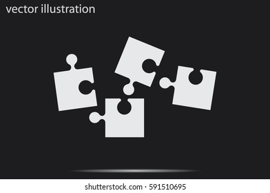 puzzle icon vector