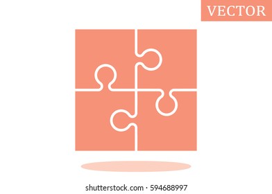 puzzle icon vector.