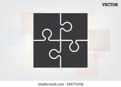 puzzle icon vector